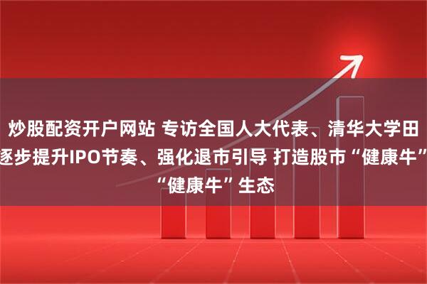 炒股配资开户网站 专访全国人大代表、清华大学田轩：逐步提升IPO节奏、强化退市引导 打造股市“健康牛”生态