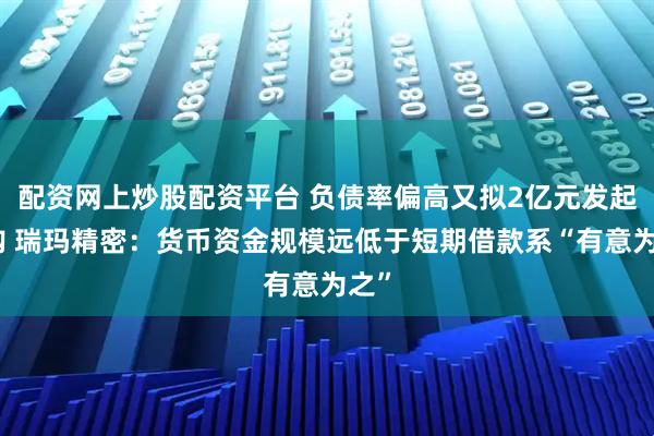 配资网上炒股配资平台 负债率偏高又拟2亿元发起收购 瑞玛精密：货币资金规模远低于短期借款系“有意为之”