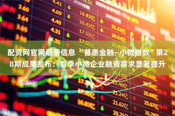 配资网官网最新信息 “普惠金融—小微指数”第28期成果发布：首季小微企业融资需求显著提升