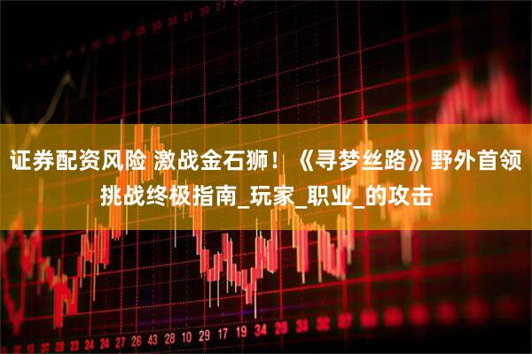 证券配资风险 激战金石狮！《寻梦丝路》野外首领挑战终极指南_玩家_职业_的攻击