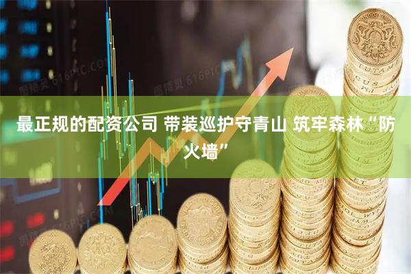 最正规的配资公司 带装巡护守青山 筑牢森林“防火墙”